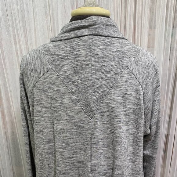 ATHLETA Nirvana Wear Two Ways Wrap Womens Medium Gray Open Front Draped Cardigan - Picture 4 of 10